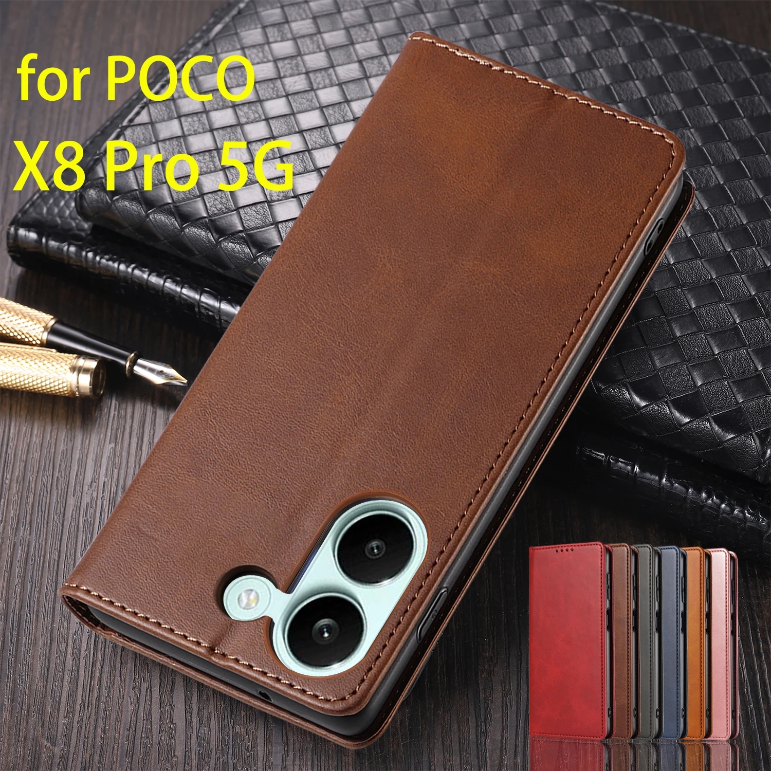 Leather Case for Xiaomi POCOPHONE POCO X8 Pro 5G Flip Case Card Holder Holster Magnetic Attraction Wallet Cover Fundas Coque
Leather Case for Xiaomi POCOPHONE POCO X8 Pro 5G Flip Case Card Holder Holster Magnetic Attraction Wallet Cover Fundas Coque