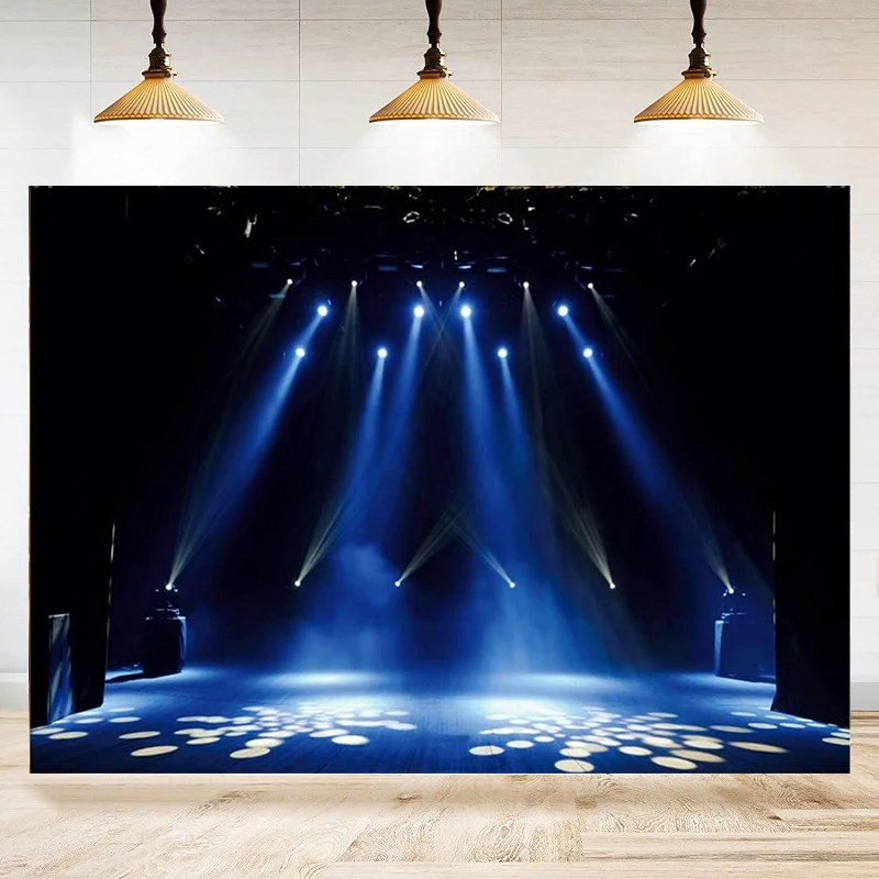 Photography Backdrop Stage Blue Theater Stage Spotlight Backdrop Concert Music Show Kids Adults Birthday Poster Banner
Photography Backdrop Stage Blue Theater Stage Spotlight Backdrop Concert Music Show Kids Adults Birthday Poster Banner