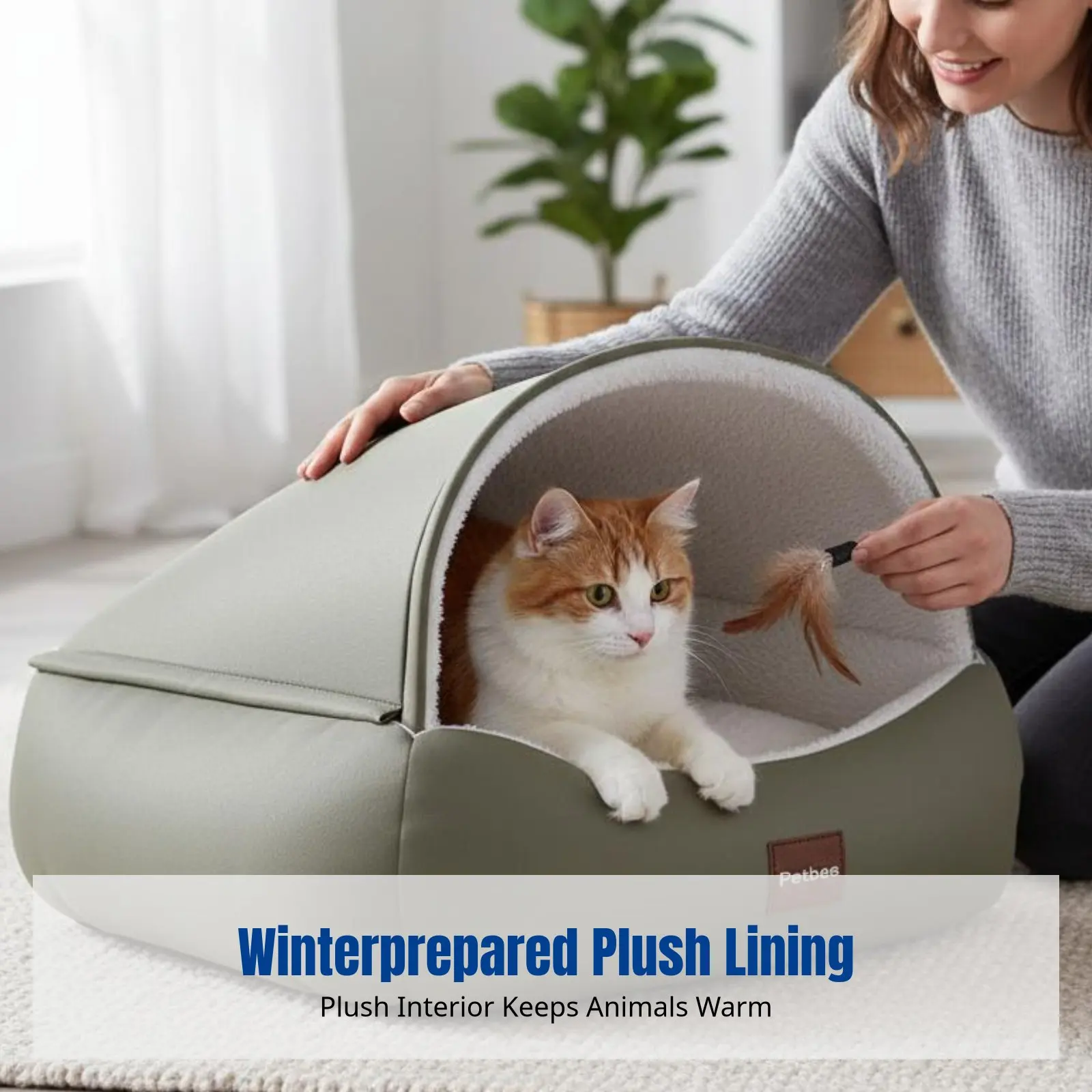 transformable Pet Tent Semi-Enclosed Cat Bed Warm Easy to Clean for Winter Season, Indoor, Bedroom
transformable Pet Tent Semi-Enclosed Cat Bed Warm Easy to Clean for Winter Season, Indoor, Bedroom