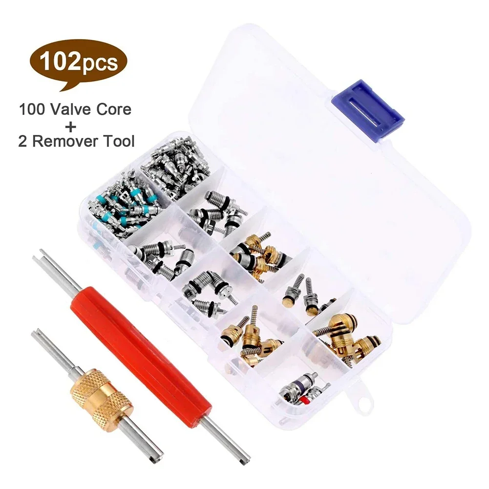 102Pcs/Set Car Air Conditioning Valve Core Kit Auto AC Repair Assortment Tool Box Valve Core Remover Tool Car Accessories
102Pcs/Set Car Air Conditioning Valve Core Kit Auto AC Repair Assortment Tool Box Valve Core Remover Tool Car Accessories
