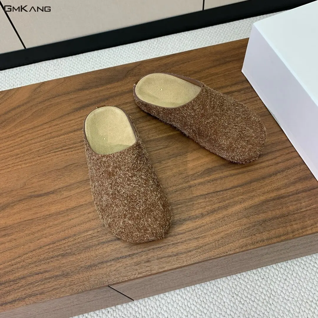 Women's Furry Flat Mules, Warm Closed Toe Slip-On Slippers, Casual Comfort Winter House Shoes
Women's Furry Flat Mules, Warm Closed Toe Slip-On Slippers, Casual Comfort Winter House Shoes