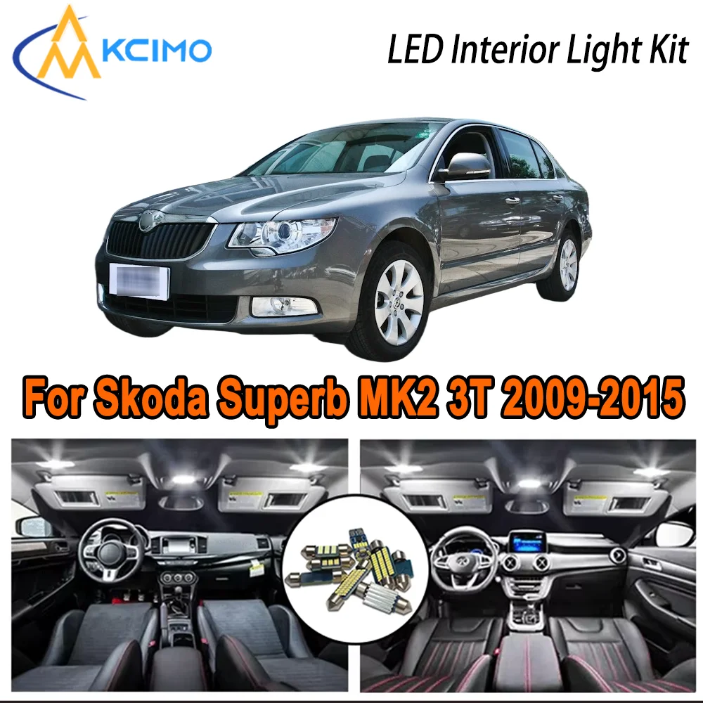 For Skoda Superb MK2 3T 2009-2011 2012 2013 2014 2015 LED Interior Dome Map Trunk Light Kit Car Led Lamps Canbus No Error
For Skoda Superb MK2 3T 2009-2011 2012 2013 2014 2015 LED Interior Dome Map Trunk Light Kit Car Led Lamps Canbus No Error