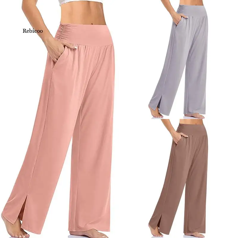 Women's Wide Leg Trousers Solid Color Casual Comfortable Loose Yoga Dance Lady Fashion Pants Long Straight Sweatpants Summer New
Women's Wide Leg Trousers Solid Color Casual Comfortable Loose Yoga Dance Lady Fashion Pants Long Straight Sweatpants Summer New