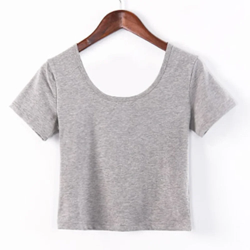 Ladies Tee Women T Shirt Short Sleeve Backless Top Breathable Combed Cotton Comfortable Crop Tee One Size Korean Style
Ladies Tee Women T Shirt Short Sleeve Backless Top Breathable Combed Cotton Comfortable Crop Tee One Size Korean Style