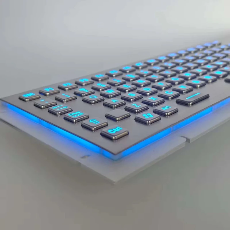 Металлическая клавиатура из нержавеющей стали с подсветкой и тачпадом
Металлическая клавиатура из нержавеющей стали с подсветкой и тачпадом