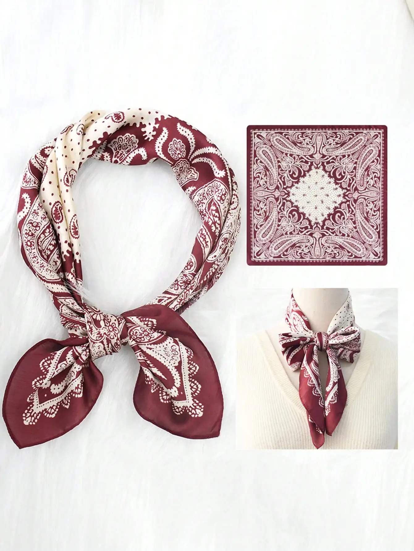 Versatile Polka Dot Paisley Striped Zebra Print Scarf For Women, Elegant Neck Scarf Headband Bag Decoration
Versatile Polka Dot Paisley Striped Zebra Print Scarf For Women, Elegant Neck Scarf Headband Bag Decoration