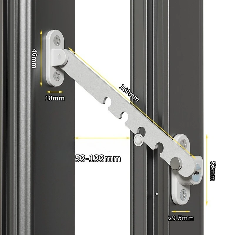 Window Opening Limit Size Wind Brace Inside Opening Multigear Window Stopper Durable Security Child Safety Lock Child Protection
Window Opening Limit Size Wind Brace Inside Opening Multigear Window Stopper Durable Security Child Safety Lock Child Protection