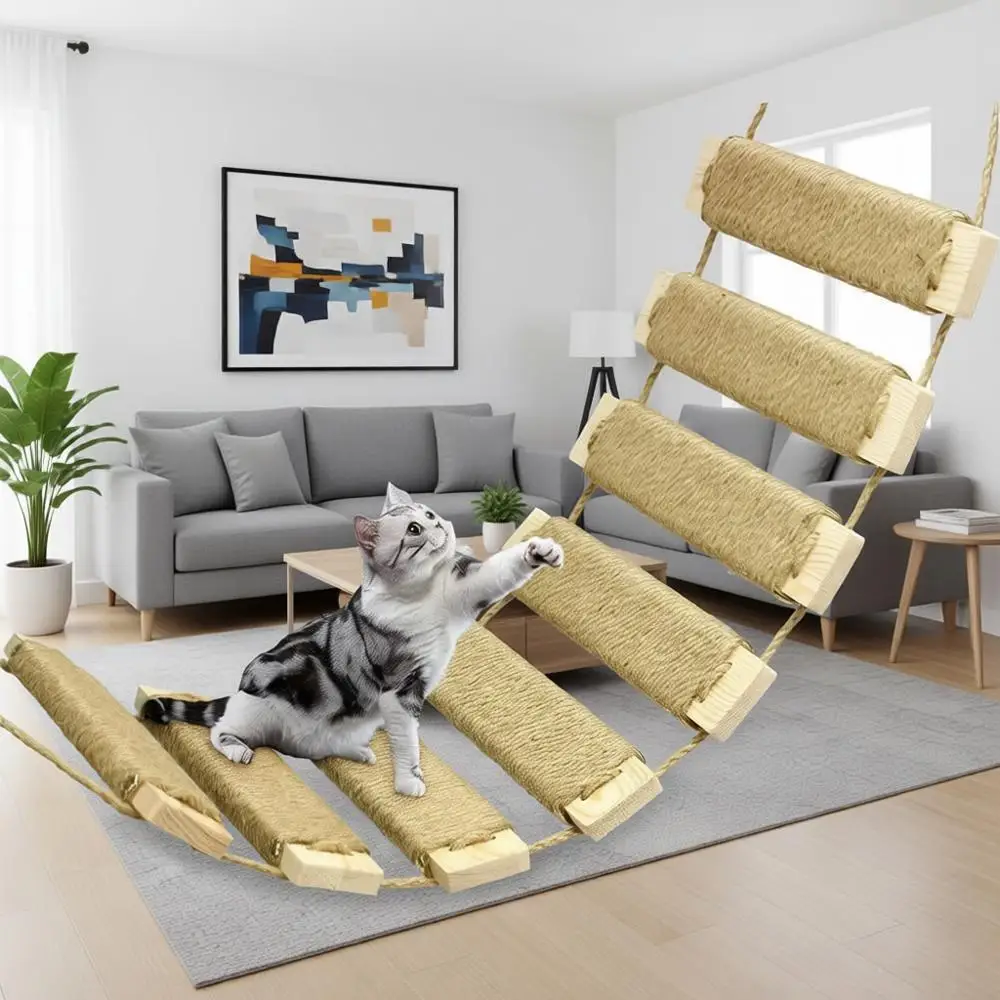 Cat Ladder Bridge Tree Tower Cat Cage Accessories Furniture Climbing Frame Toys for Indoor Cats Scratching Post (22x9.8in)
Cat Ladder Bridge Tree Tower Cat Cage Accessories Furniture Climbing Frame Toys for Indoor Cats Scratching Post (22x9.8in)