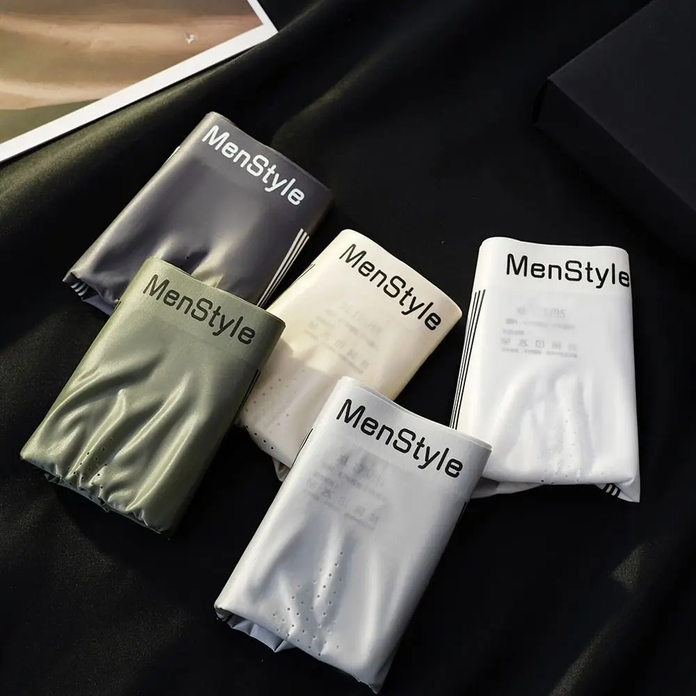 Fashion Simple Satin Silk Boxer Men Breathable Quick Dry Cool Feeling Underpants Lingerie Ultra Thin Underwear Men Daily
Fashion Simple Satin Silk Boxer Men Breathable Quick Dry Cool Feeling Underpants Lingerie Ultra Thin Underwear Men Daily