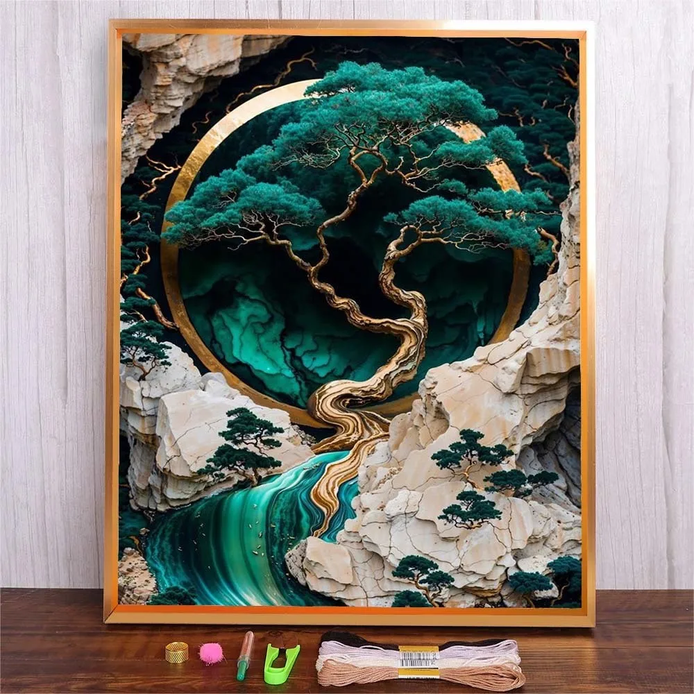 Full Printed Fabric Canvas Cross Stitch Kits 14ct 11ct Cotton Thread Embroidery Kits DIY Tree Mountain Crafts For Bedroom Decor
Full Printed Fabric Canvas Cross Stitch Kits 14ct 11ct Cotton Thread Embroidery Kits DIY Tree Mountain Crafts For Bedroom Decor