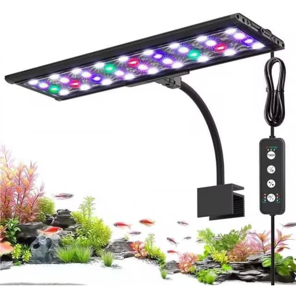 LED Aquarium Light Clip on Fish Tank Light 24 7 Mode Memory Function DIY Mode Full Spectrum Adjustable Timer Brightness IP68
LED Aquarium Light Clip on Fish Tank Light 24 7 Mode Memory Function DIY Mode Full Spectrum Adjustable Timer Brightness IP68