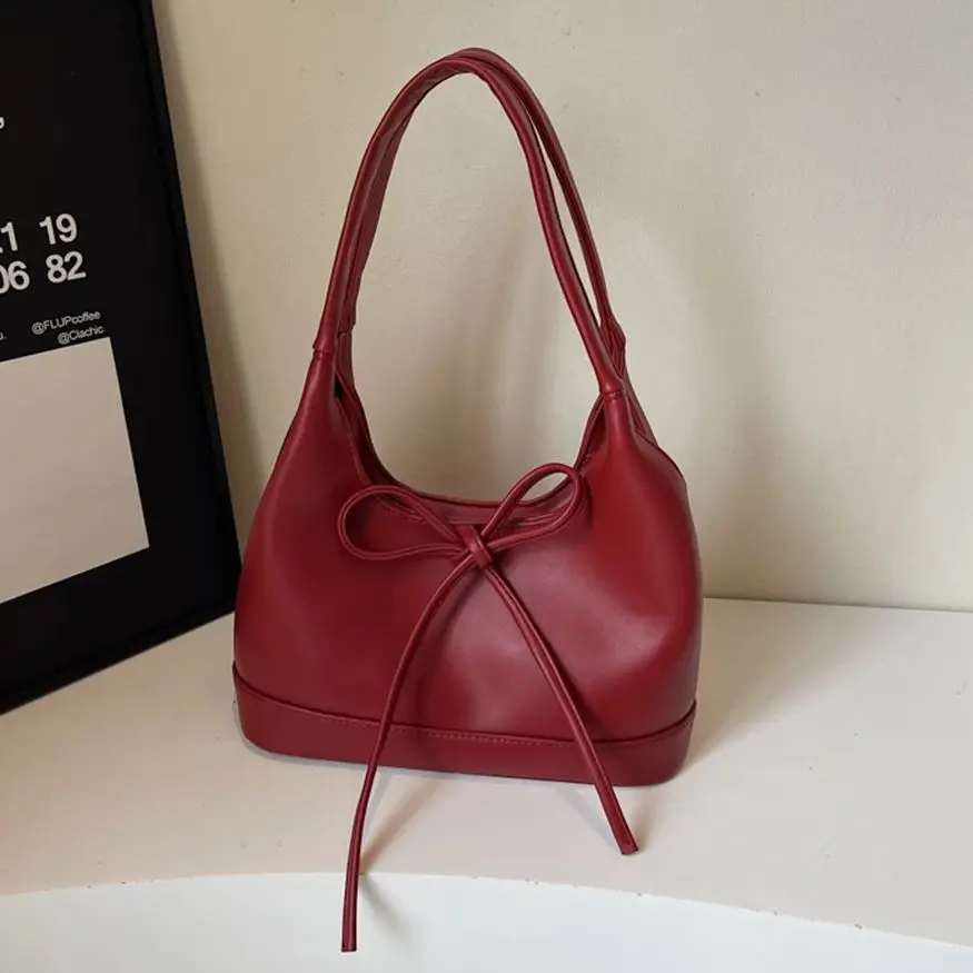 Korean Style Bow Knot Unique PU Leather Women's Bag Simple Commuter Single Shoulder Bag Large Capacity Underarm Tote Bag
Korean Style Bow Knot Unique PU Leather Women's Bag Simple Commuter Single Shoulder Bag Large Capacity Underarm Tote Bag