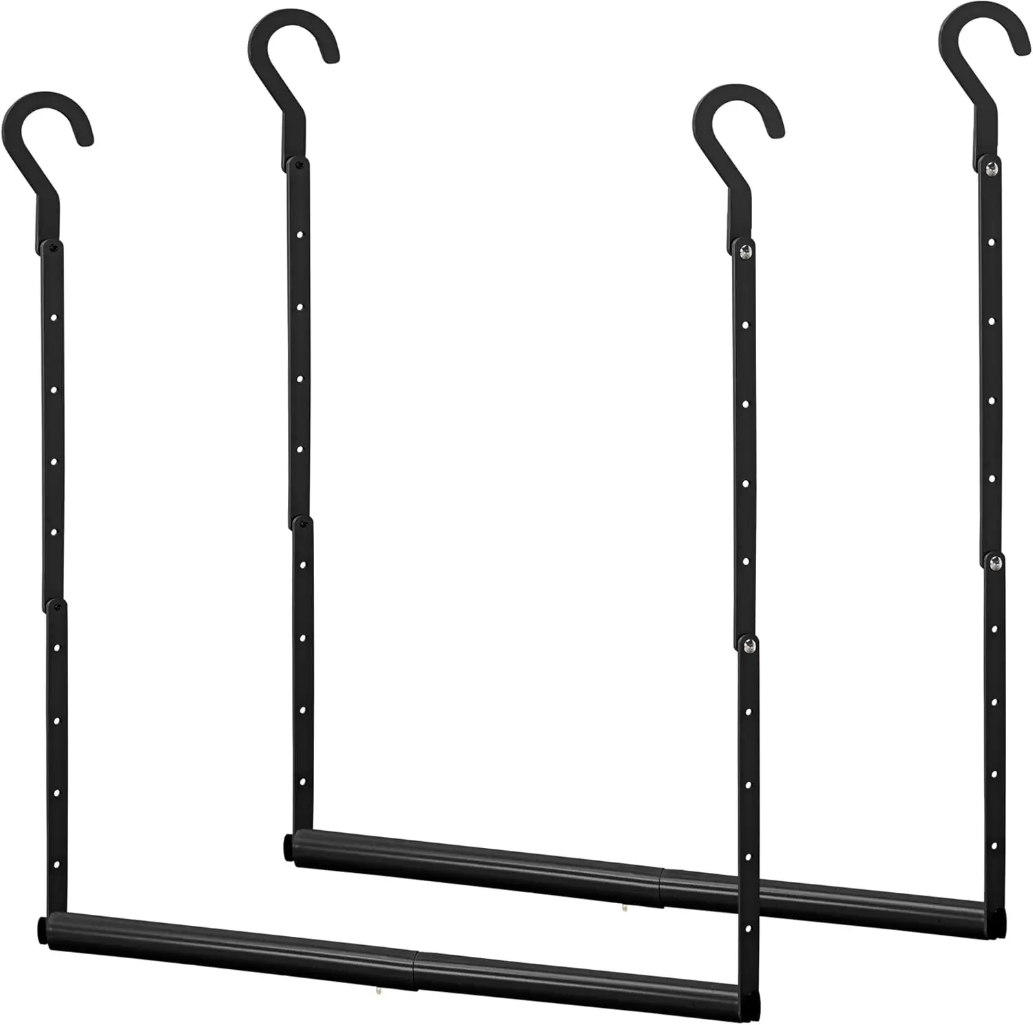 Adjustable Closet Rod Extender, Heavy Duty Hanging Clothes Organizer, Space-Saving Double Bar, 2 Pack Black
Adjustable Closet Rod Extender, Heavy Duty Hanging Clothes Organizer, Space-Saving Double Bar, 2 Pack Black
