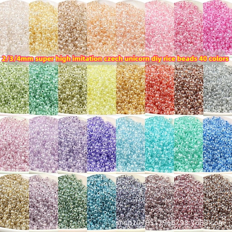 2/3/4 mm Super Excellent imitation Czech unicorn dyeing core glass rice beads handmade DIY loose bead Accessories
2/3/4 mm Super Excellent imitation Czech unicorn dyeing core glass rice beads handmade DIY loose bead Accessories