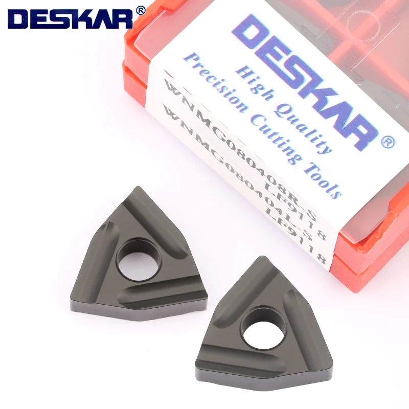 DESKAR inserts WNMG080404L-S WNMG080408L-S WNMG080404R-S WNMG080408R-S WNMG LF9118 CNC lathe turning tools carbide cutter steel
DESKAR inserts WNMG080404L-S WNMG080408L-S WNMG080404R-S WNMG080408R-S WNMG LF9118 CNC lathe turning tools carbide cutter steel