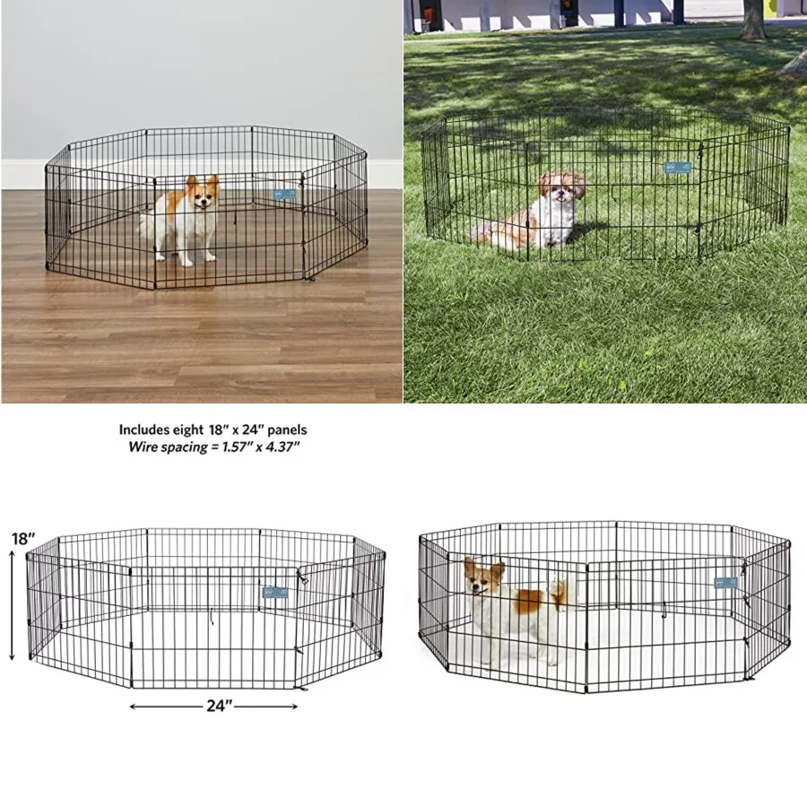 18-Inch Exercise Pen, for Indoor and Outdoor use, 16 Sq Feet of Play, Folding Dog Pen, No Door Design for Maximum Security, Eas
18-Inch Exercise Pen, for Indoor and Outdoor use, 16 Sq Feet of Play, Folding Dog Pen, No Door Design for Maximum Security, Eas