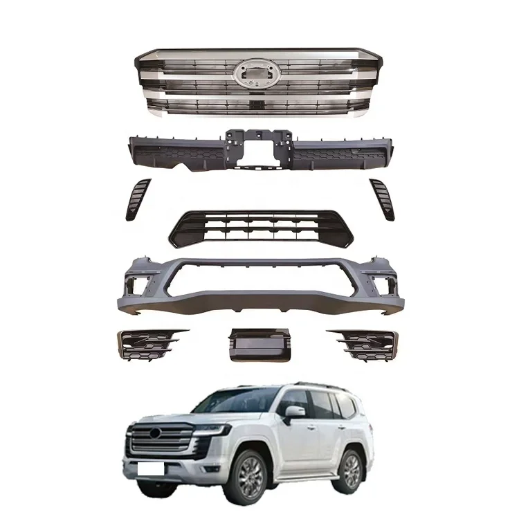 High quality Front bumper BodyKit Grille Middle East Style Body Kits for Toy ota Landcruiser LC300 2019-2025
High quality Front bumper BodyKit Grille Middle East Style Body Kits for Toy ota Landcruiser LC300 2019-2025