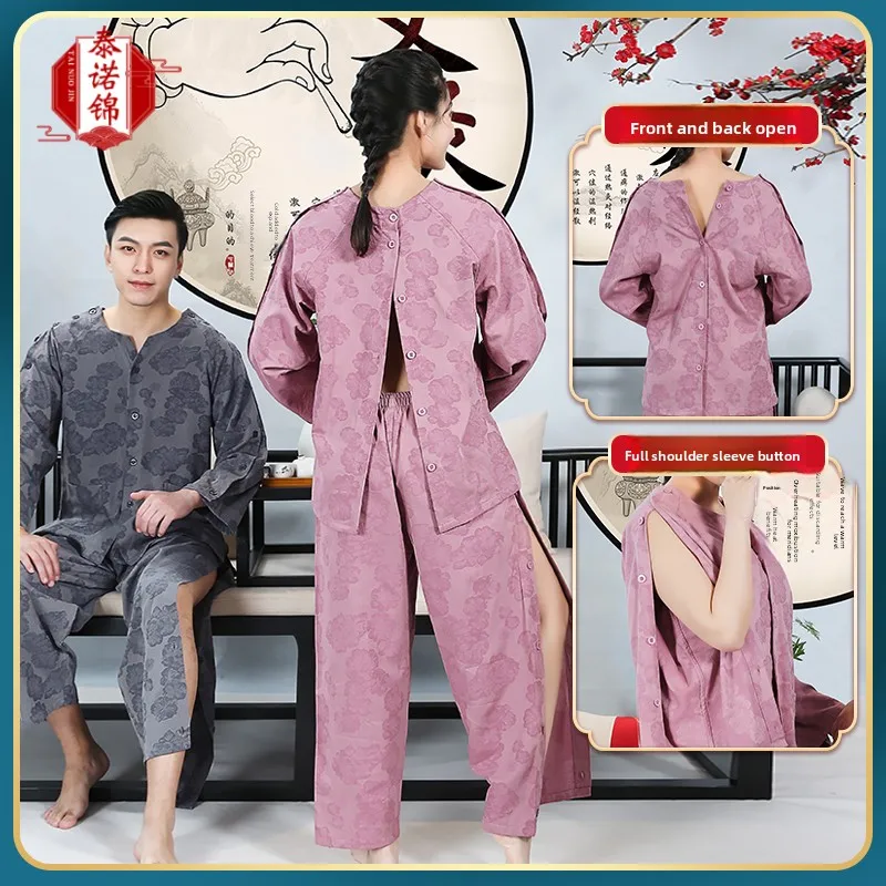 Pure Cotton Ba Opening Front Opening Sauna Suit Women's Full Cotton Therapy Massage Long Sve Autumn Winter Beau Service
Pure Cotton Ba Opening Front Opening Sauna Suit Women's Full Cotton Therapy Massage Long Sve Autumn Winter Beau Service
