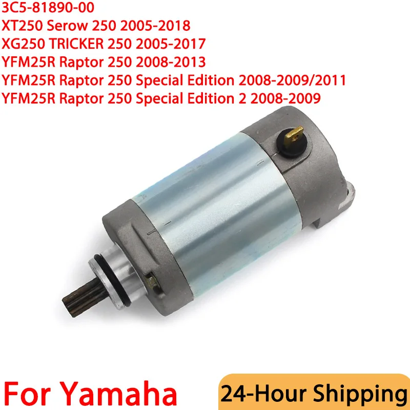 Starter Motor for Yamaha XT250 Serow 250 XG250 TRICKER 250 YFM25R Raptor 250 OEM:3C5-81890-00
Starter Motor for Yamaha XT250 Serow 250 XG250 TRICKER 250 YFM25R Raptor 250 OEM:3C5-81890-00