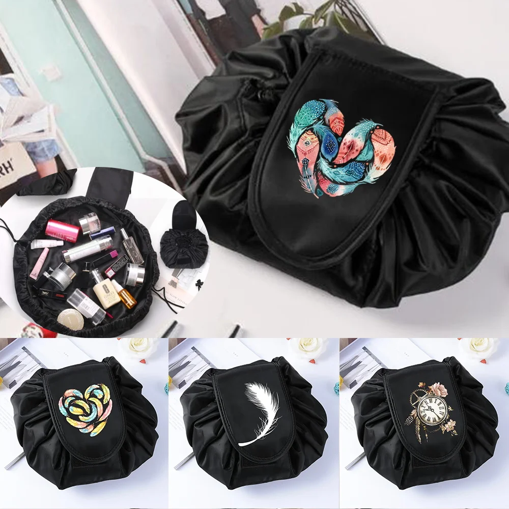 Feather Printing Rope Travel Storage Bag Cosmetic Sundries Toiletries Storage Bag
Feather Printing Rope Travel Storage Bag Cosmetic Sundries Toiletries Storage Bag