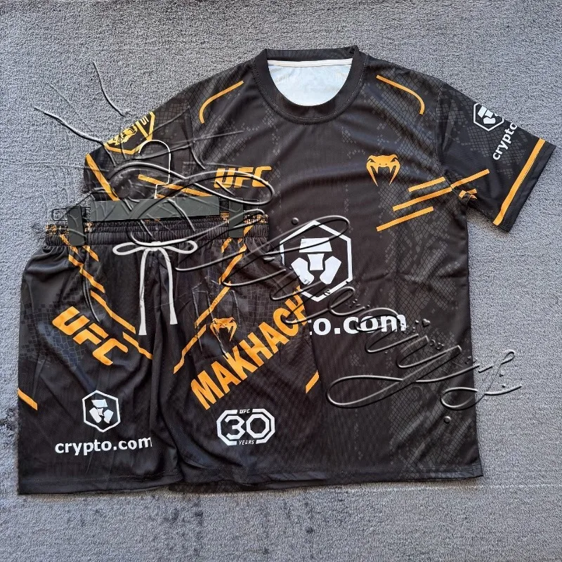 UFC для любителей бокса, исламская футболка Makhachev Fighting Match, шорты, мужской дышащий трикотаж, комплект для борьбы, бега, впитывающий пот
UFC для любителей бокса, исламская футболка Makhachev Fighting Match, шорты, мужской дышащий трикотаж, комплект для борьбы, бега, впитывающий пот