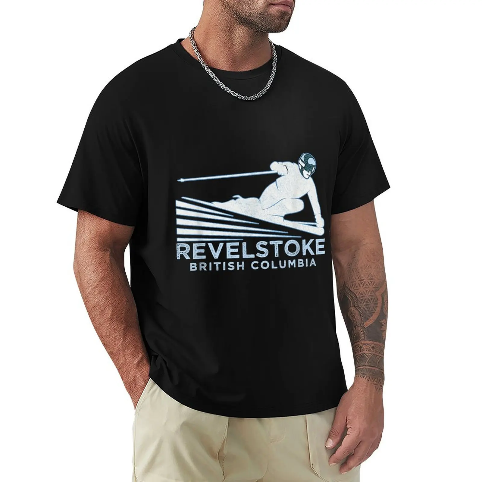 Retro Ski Revelstoke, BC Illustration - Vintage Snow Ski T-Shirt Basic Daily Outfit Short Sleeve Tee
Retro Ski Revelstoke, BC Illustration - Vintage Snow Ski T-Shirt Basic Daily Outfit Short Sleeve Tee