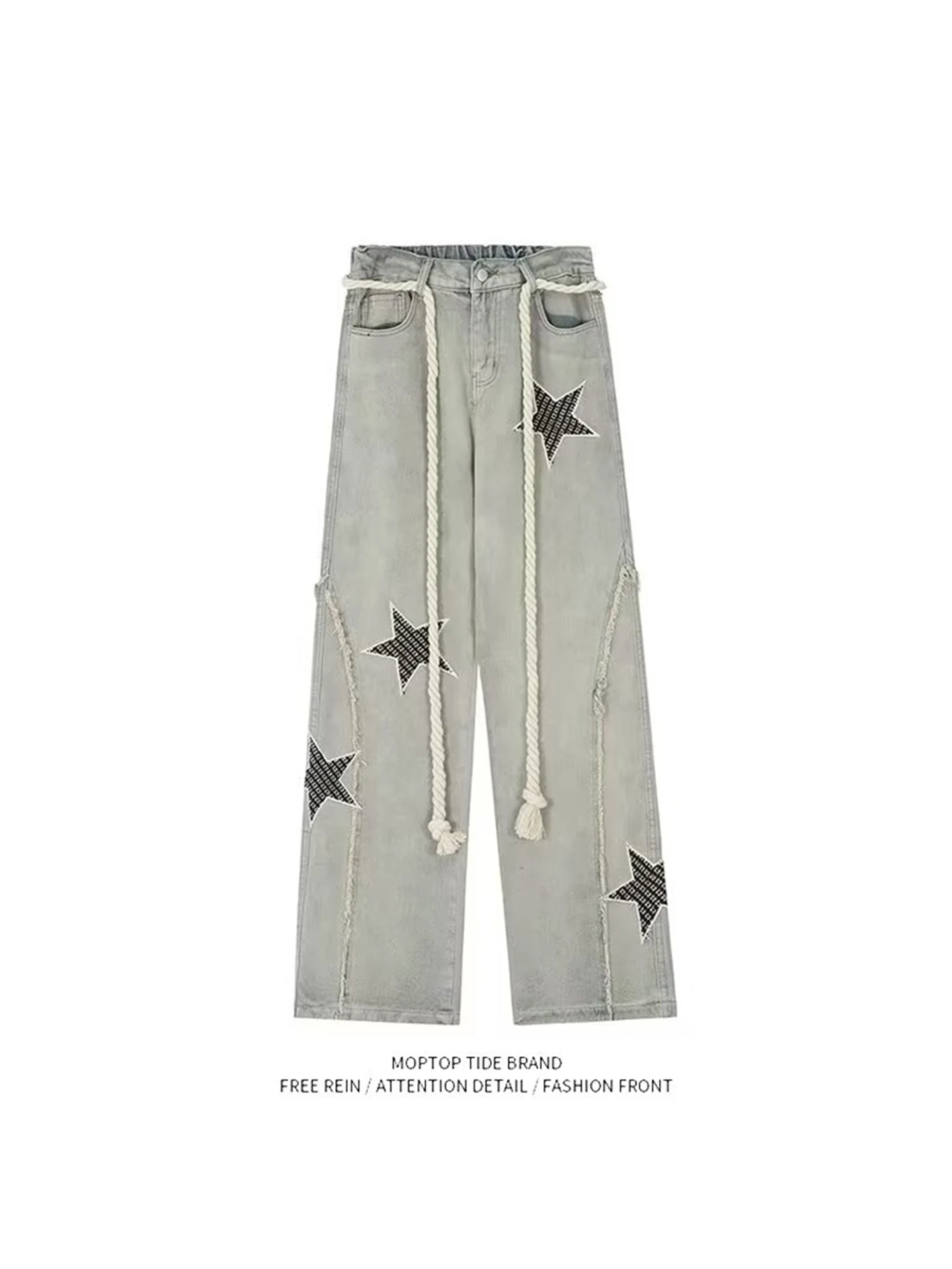 American Sle Glowing Star Emed Loose Leg Men's Jeans Versatile Casual Straight Cut Polyester Fiber Antimicrobial Jeans
American Sle Glowing Star Emed Loose Leg Men's Jeans Versatile Casual Straight Cut Polyester Fiber Antimicrobial Jeans