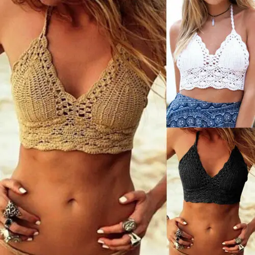 New Fashion Women Summer Short Top Shirt Halter Back Straps Tie Solid Color Crochet Crop Tops Deep V-Neck Camisole Tops Hot Sale
New Fashion Women Summer Short Top Shirt Halter Back Straps Tie Solid Color Crochet Crop Tops Deep V-Neck Camisole Tops Hot Sale