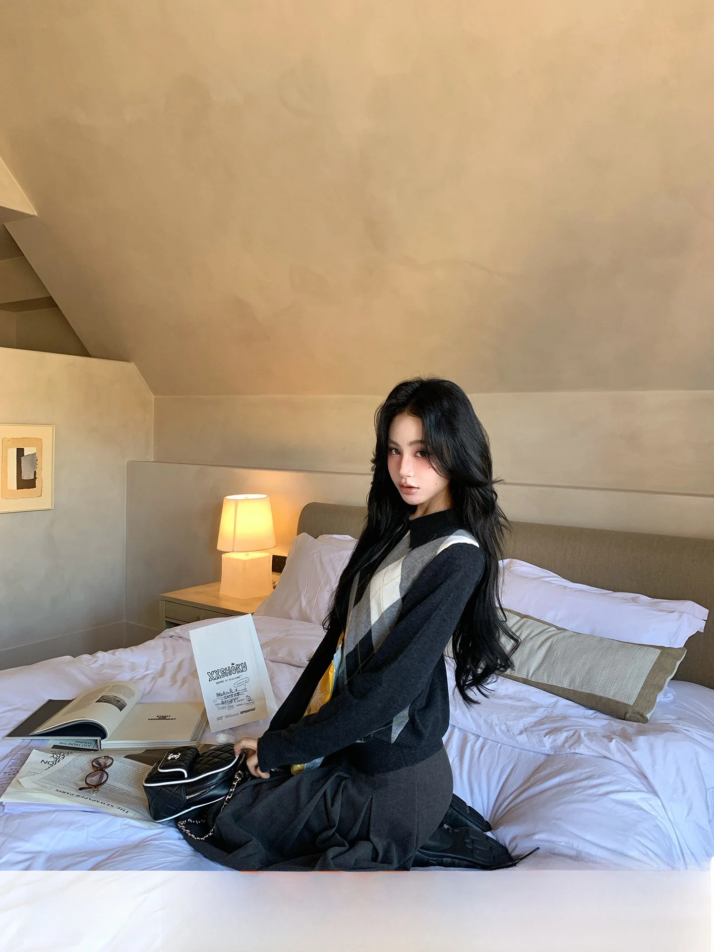 Anneop Miu Sle College Ne Diamond Pattern Long Sve Knitted Sweater Women Autumn Winter Slim Fit Casual Loose pe
Anneop Miu Sle College Ne Diamond Pattern Long Sve Knitted Sweater Women Autumn Winter Slim Fit Casual Loose pe