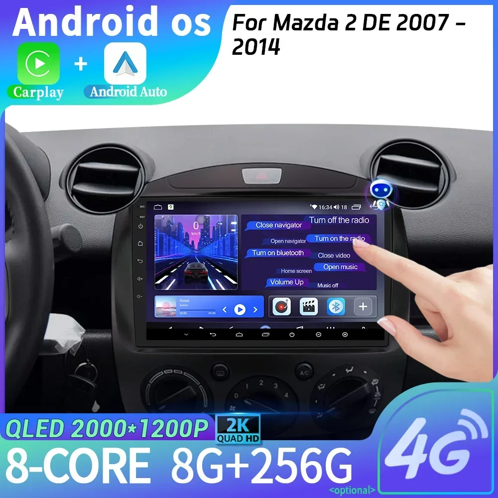 Car Radio Multimedia Navigation Wireless Carplay Stereo Head Unit 2DIN Screen WIFI For Mazda 2 DE 2007-2014 Android 14
Car Radio Multimedia Navigation Wireless Carplay Stereo Head Unit 2DIN Screen WIFI For Mazda 2 DE 2007-2014 Android 14