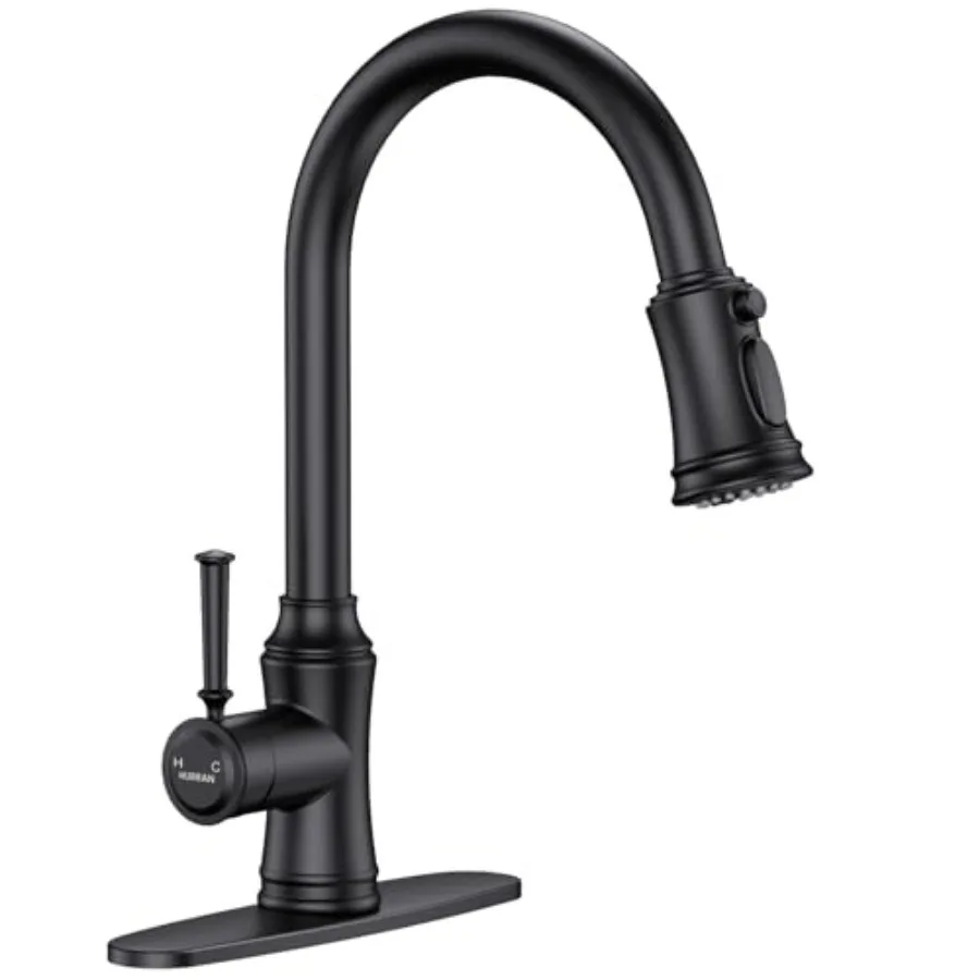 Kitchen Faucet with Pull Down Sprayer, Single Handle High Arc Utility Sink Faucet with Deck Suitable for bar for Kitchen Sink,
Kitchen Faucet with Pull Down Sprayer, Single Handle High Arc Utility Sink Faucet with Deck Suitable for bar for Kitchen Sink,