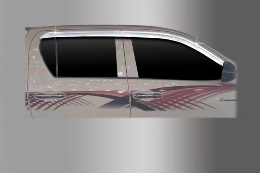 Chrome Door Rain Visor Side Window Deflector Shade Sun Wind Shield Silver Trips Eaves for Toyota Hilux Revo 2016
Chrome Door Rain Visor Side Window Deflector Shade Sun Wind Shield Silver Trips Eaves for Toyota Hilux Revo 2016