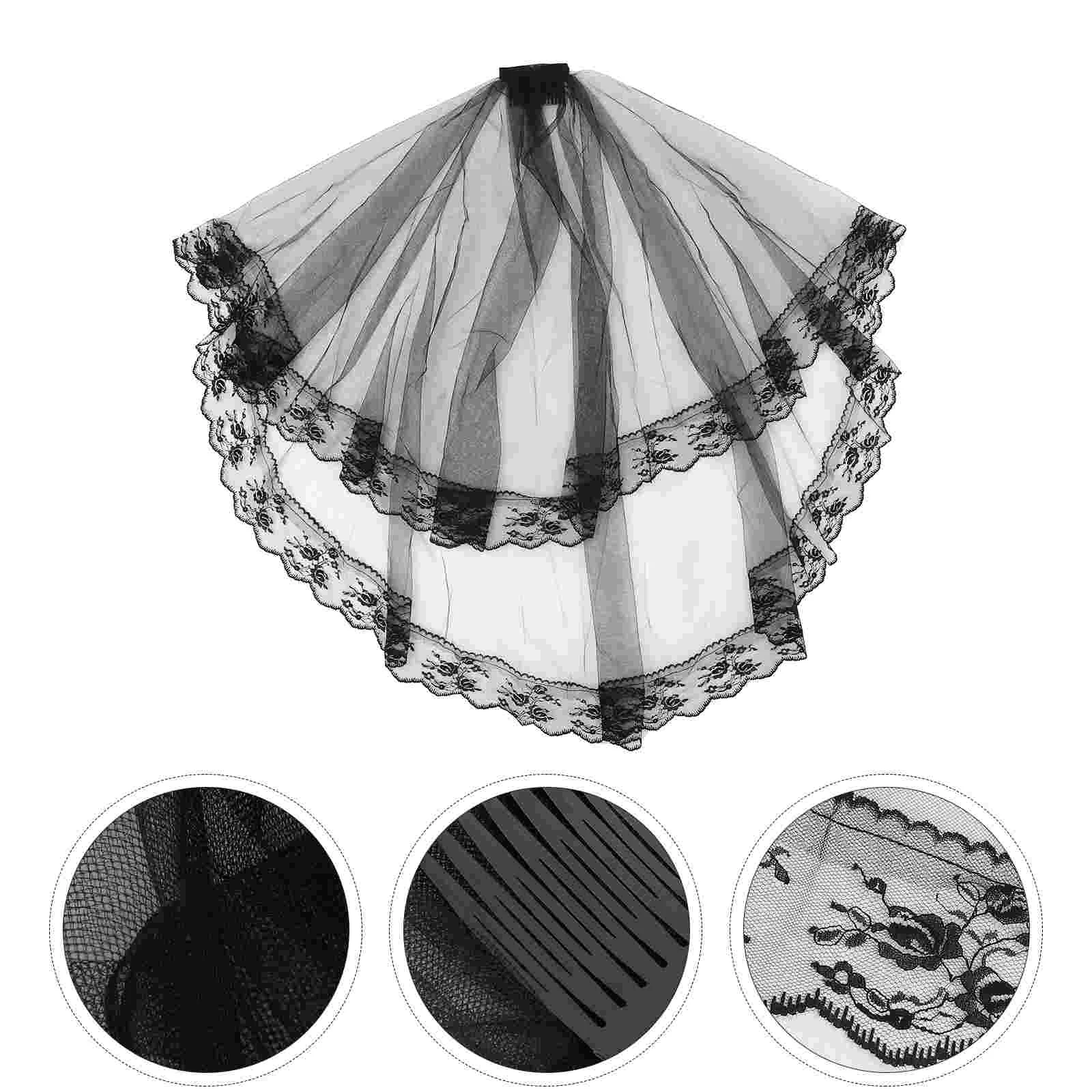 Lace Veil Halloween Wedding Short Double Layer Veils for Brides Bridal Mesh Women's
Lace Veil Halloween Wedding Short Double Layer Veils for Brides Bridal Mesh Women's