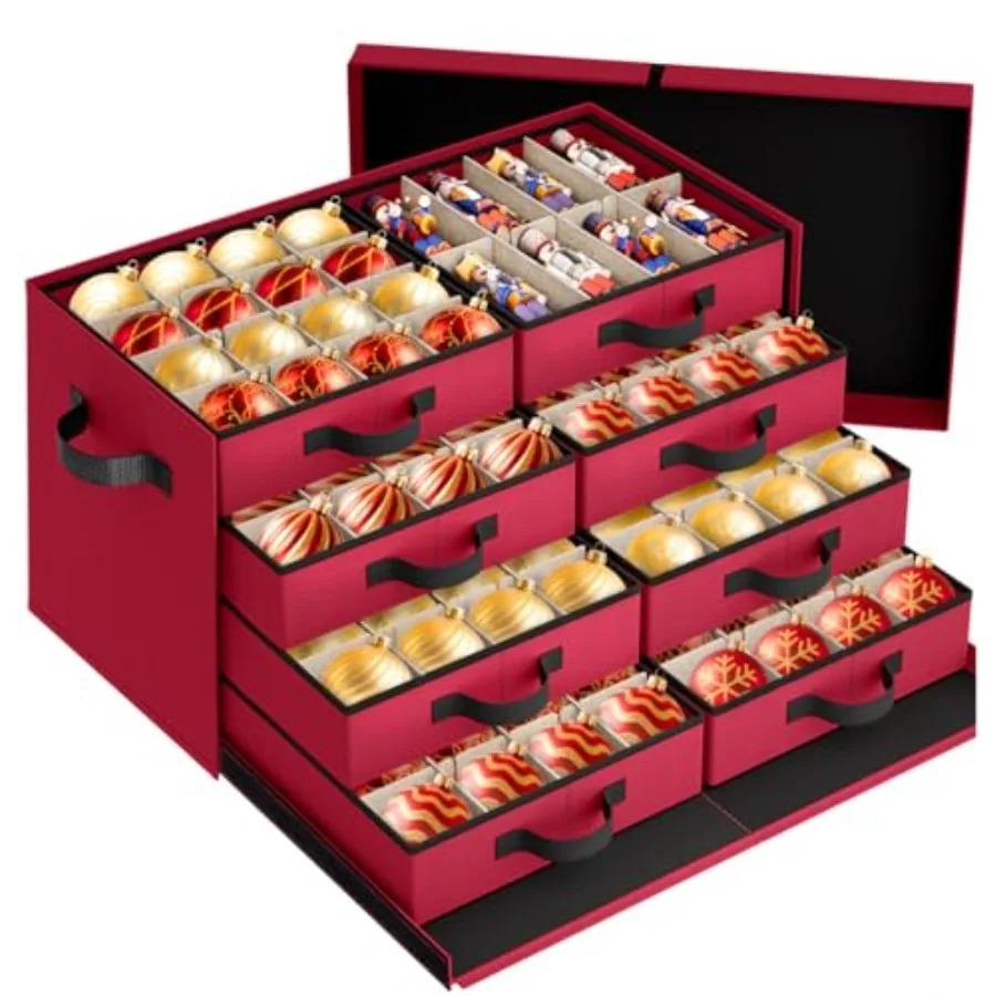 Christmas Ornament Storage Box - Ultra Large Drawer Ornament Organizer with 8 Separate Trays and Adjustable Dividers Portable O
Christmas Ornament Storage Box - Ultra Large Drawer Ornament Organizer with 8 Separate Trays and Adjustable Dividers Portable O
