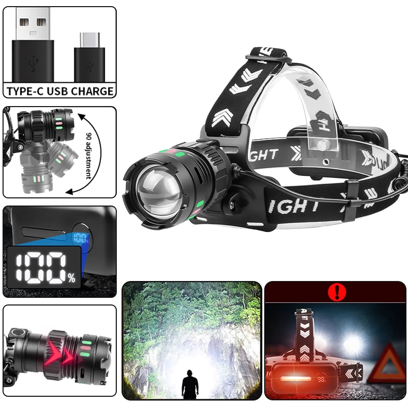 1000000LM Ультра яркий налобный фонарь Белый лазер Сильный свет Светодиодный налобный фонарик Мощная фара дальнего действия Ночная рыбалка Туризм
1000000LM Ультра яркий налобный фонарь Белый лазер Сильный свет Светодиодный налобный фонарик Мощная фара дальнего действия Ночная рыбалка Туризм
