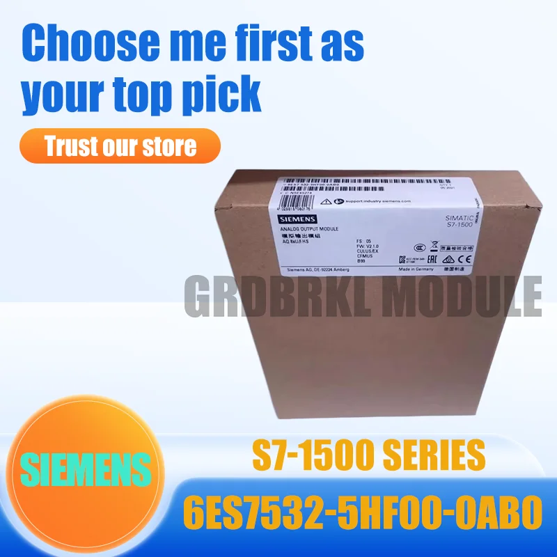 Новый оригинальный модуль аналогового вывода SIEMENS 6ES7532-5HF00-0AB0 6ES7 532-5HF00-0AB0 S7-1500
Новый оригинальный модуль аналогового вывода SIEMENS 6ES7532-5HF00-0AB0 6ES7 532-5HF00-0AB0 S7-1500
