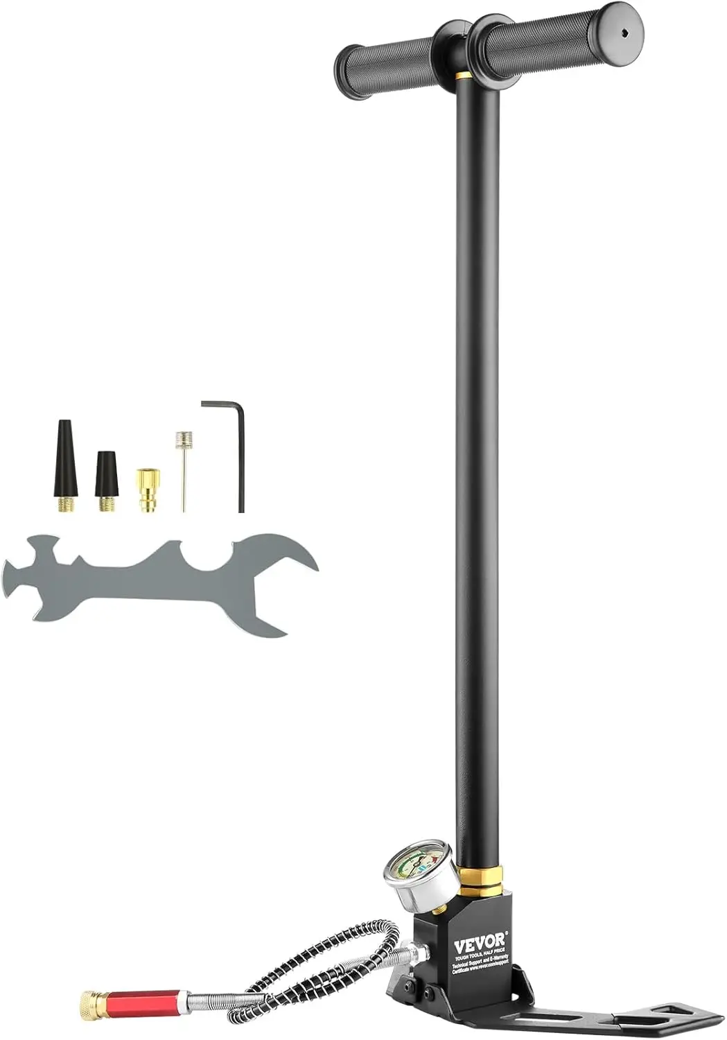High Pressure Hand Pump 3 Stage Airgun PCP Pump 4500PSI Stirrup Pump Air Rifle Filling Stirrup Pump (30MPA), Black
High Pressure Hand Pump 3 Stage Airgun PCP Pump 4500PSI Stirrup Pump Air Rifle Filling Stirrup Pump (30MPA), Black