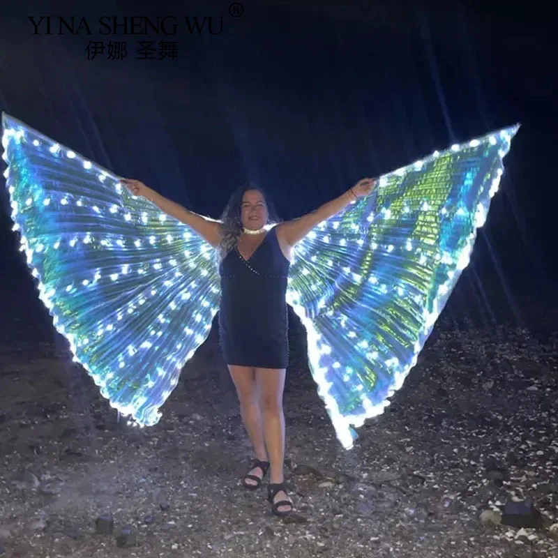 Isis Women's Electronic Wings Split Dance LED Light Belly Dance Prop Bright Wings with Stick 360 Degree ISIS Butterfly Wings
Isis Women's Electronic Wings Split Dance LED Light Belly Dance Prop Bright Wings with Stick 360 Degree ISIS Butterfly Wings