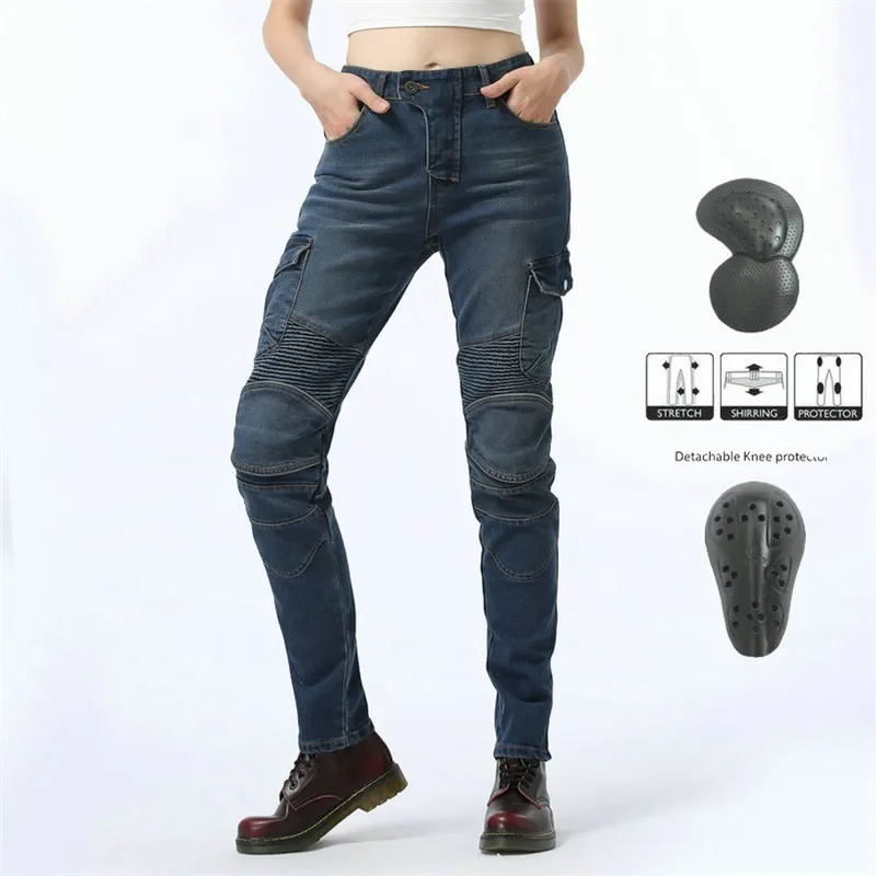 Spring Summer Autumn Woman Motorcycle Pants Classic Outdoor Women's Riding Motorcycle Jeans Drop-resistant With Protective Gear
Spring Summer Autumn Woman Motorcycle Pants Classic Outdoor Women's Riding Motorcycle Jeans Drop-resistant With Protective Gear