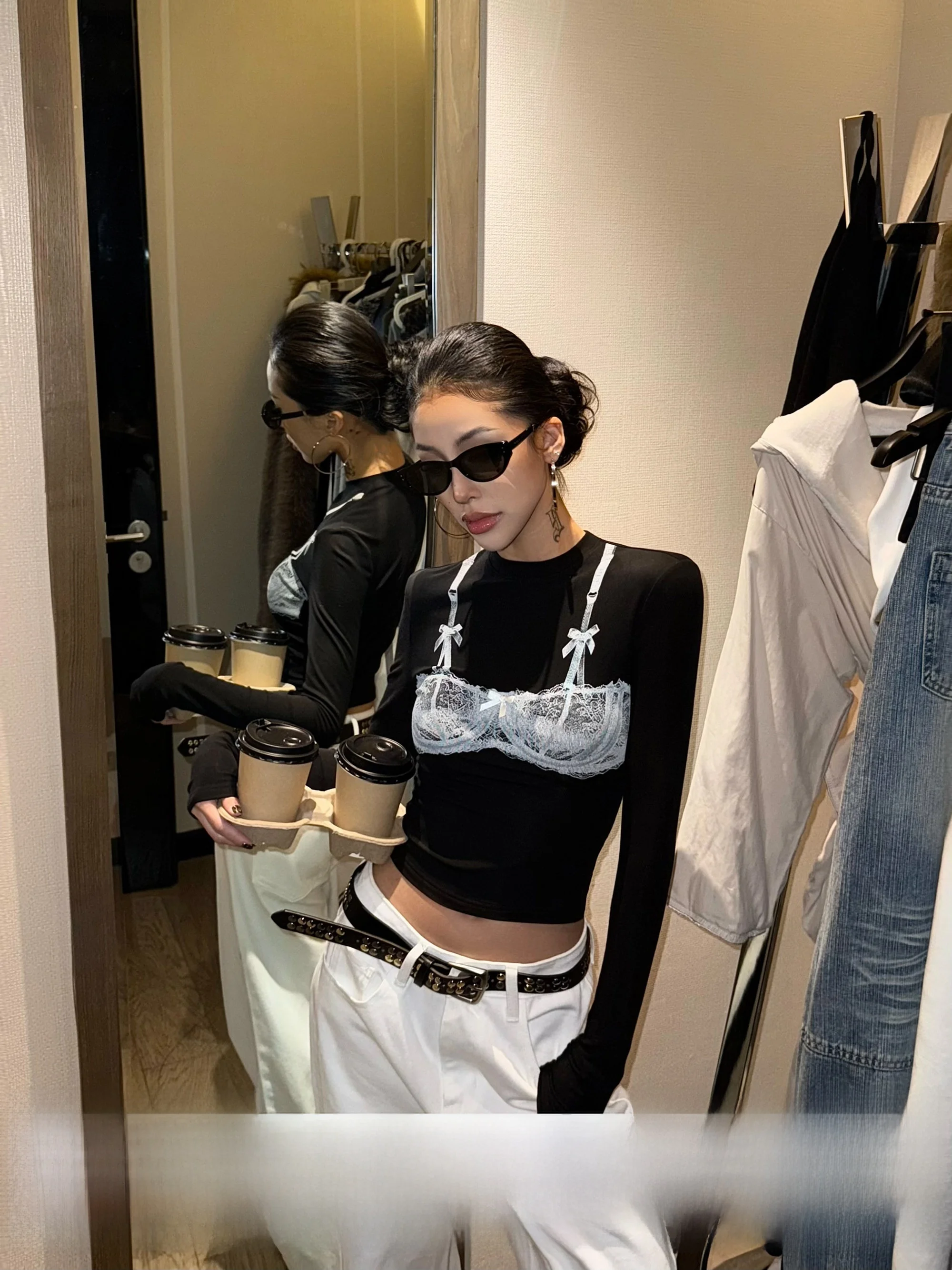 Женская футболка Wild Zero American Spicy Girl с кружевным принтом, длинным рукавом, новая, уникальная, приталенная, повседневная, универсальная, вязаная
Женская футболка Wild Zero American Spicy Girl с кружевным принтом, длинным рукавом, новая, уникальная, приталенная, повседневная, универсальная, вязаная