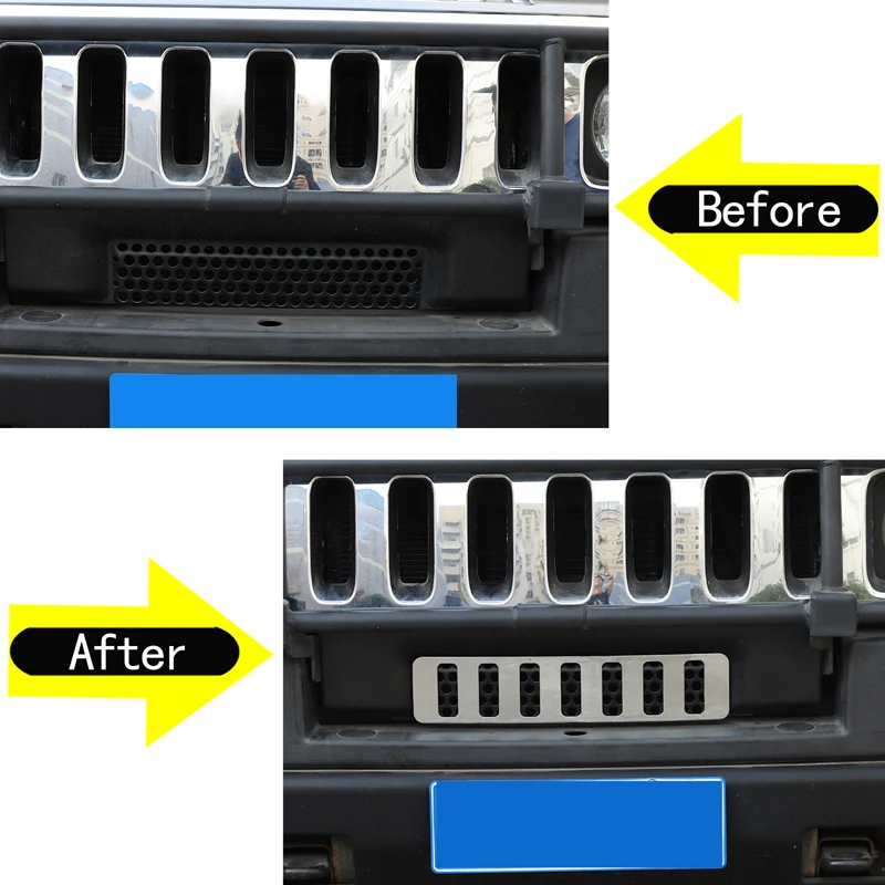 Для Hummer H2 2003-2009 автомобильный Стайлинг из нержавеющей стали серебристого цвета, передняя нижняя сетка, декоративная доска, автозапчасти
Для Hummer H2 2003-2009 автомобильный Стайлинг из нержавеющей стали серебристого цвета, передняя нижняя сетка, декоративная доска, автозапчасти