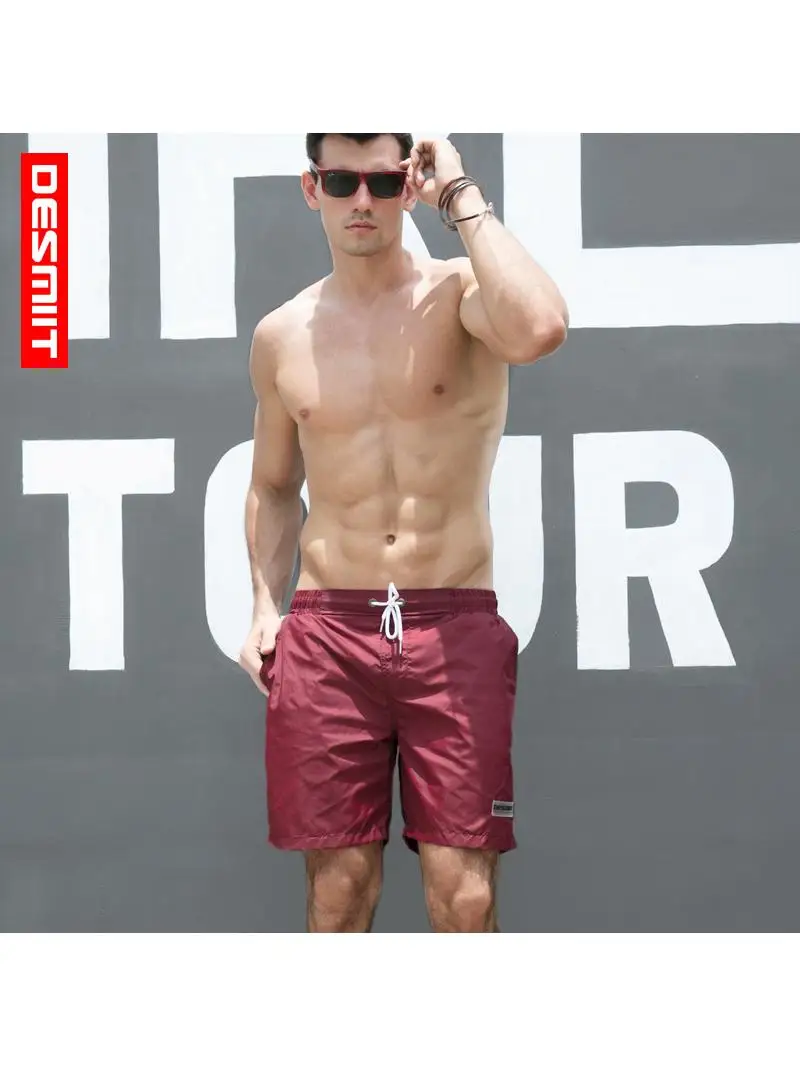 Desmiit Men's Beach Shorts Loose Fit Quick Dry Swimming Shorts Pure Color Holiday Casual Pants Straight Leg Eighteen Pants
Desmiit Men's Beach Shorts Loose Fit Quick Dry Swimming Shorts Pure Color Holiday Casual Pants Straight Leg Eighteen Pants
