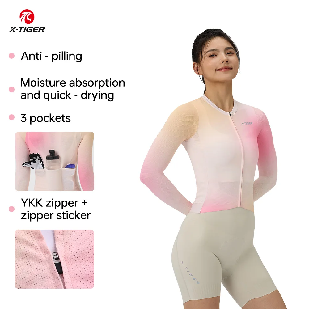 X-TIGER Long Sleeve Cycling Jersey Autumn Road Bike Jersey Women's Anti-UV Mountain Bicycle Clothing Breathable Cycling Jersey
X-TIGER Long Sleeve Cycling Jersey Autumn Road Bike Jersey Women's Anti-UV Mountain Bicycle Clothing Breathable Cycling Jersey