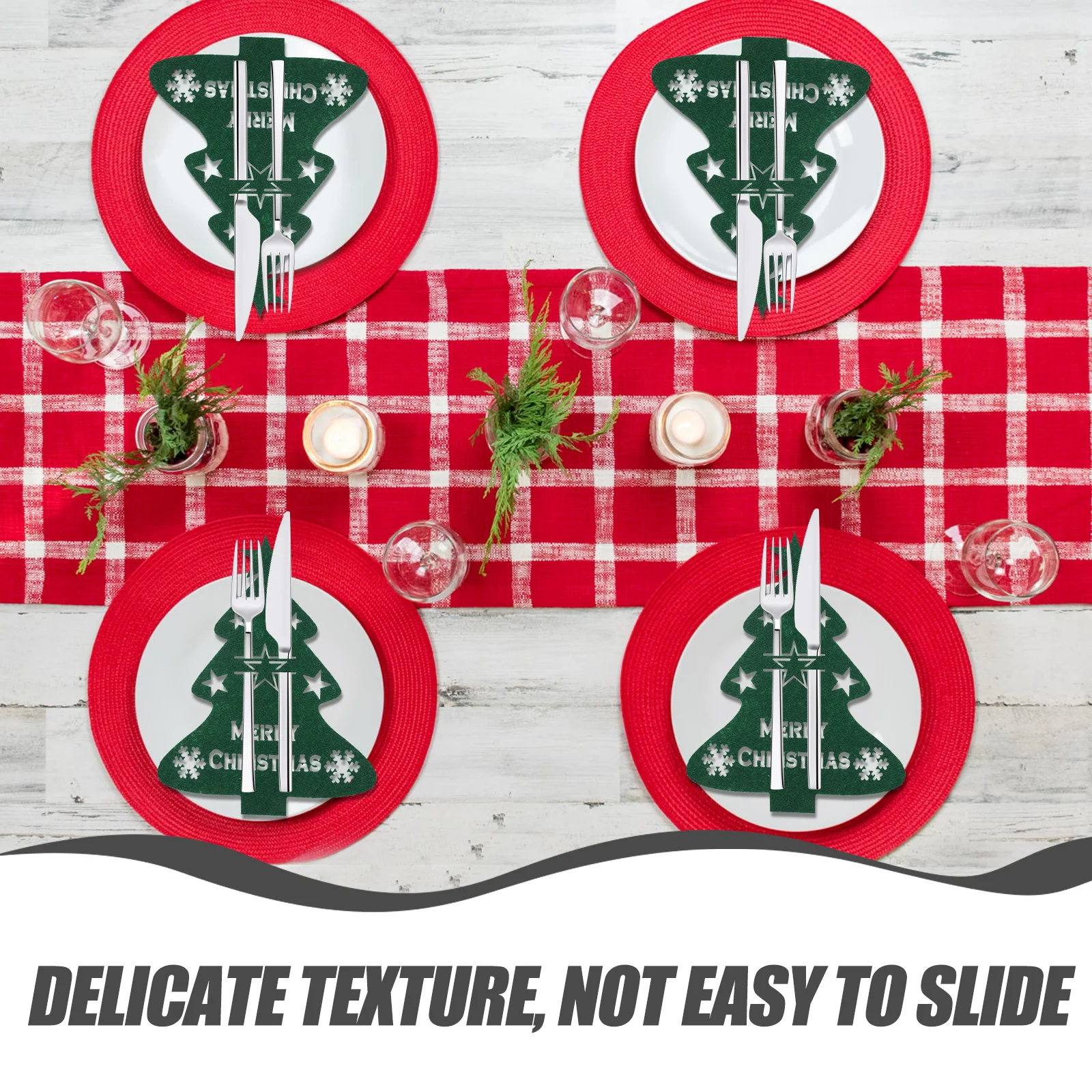 4Pcs Xmas Tree Cutlery Holders Christmas Felt Silverware Sleeves Decorative Tableware Bags for Holiday Party Xmas Cutlery Holder
4Pcs Xmas Tree Cutlery Holders Christmas Felt Silverware Sleeves Decorative Tableware Bags for Holiday Party Xmas Cutlery Holder