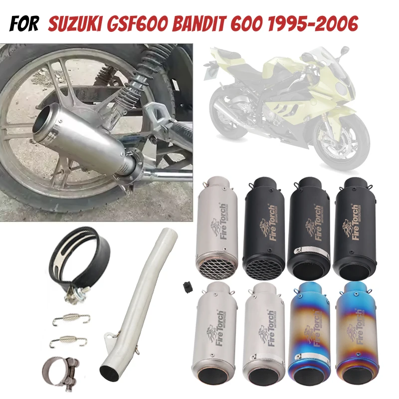 Мотоциклетная гоночная выхлопная труба, модификация для Suzuki GSF600 Bandit 600 1995-2006, глушитель среднего звена, система DB Killer
Мотоциклетная гоночная выхлопная труба, модификация для Suzuki GSF600 Bandit 600 1995-2006, глушитель среднего звена, система DB Killer