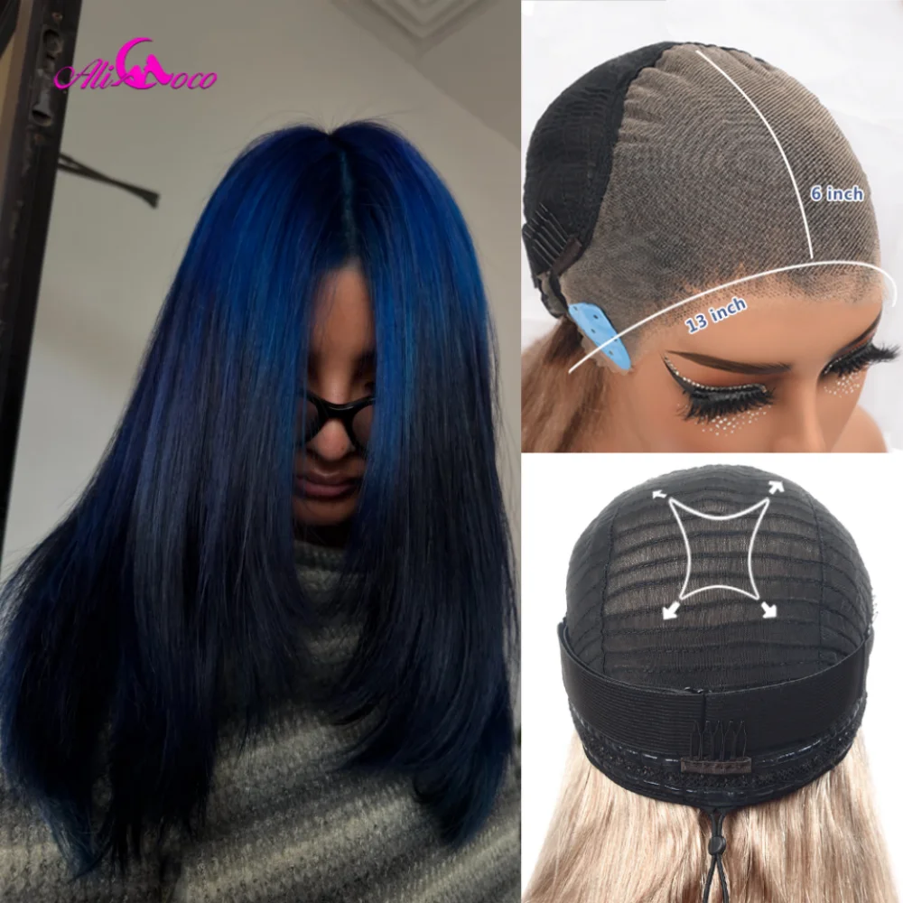 Midnight Blue Dark Blue Ombre Pre-cut 13X6Drawstring Glueless Wigs 180Density Straigh Pre Plucked HD Lace Front Remy Human Hair
Midnight Blue Dark Blue Ombre Pre-cut 13X6Drawstring Glueless Wigs 180Density Straigh Pre Plucked HD Lace Front Remy Human Hair