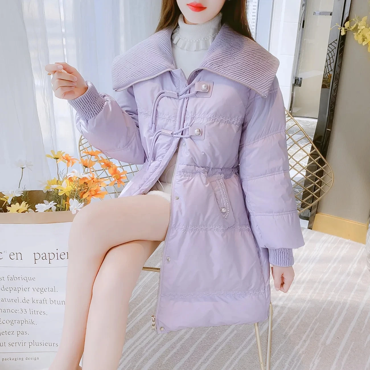Down Jackets Women's Clothing 2023 New Winter Jackets Loose Mid-length Warm White Duck Down Coat Female Parkas Light Outwear
Down Jackets Women's Clothing 2023 New Winter Jackets Loose Mid-length Warm White Duck Down Coat Female Parkas Light Outwear