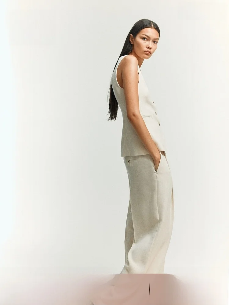 H&M Autumn New Women's Suit Pants 2880 Viscose 6% Polyester 39% Comfortable Fit Formal Trousers for Ladies
H&M Autumn New Women's Suit Pants 2880 Viscose 6% Polyester 39% Comfortable Fit Formal Trousers for Ladies