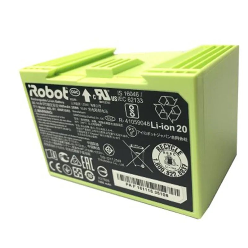 Original 14.4V 1800mAh i7 Battery Replacement for iRobot Roomba e & i Series i7+ e5 7150 7550 i3 3150 i3+ 3550 i4 4150 Parts
Original 14.4V 1800mAh i7 Battery Replacement for iRobot Roomba e & i Series i7+ e5 7150 7550 i3 3150 i3+ 3550 i4 4150 Parts