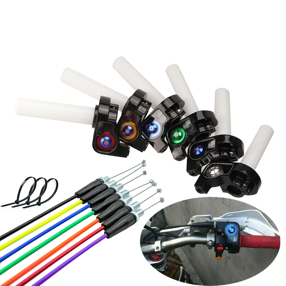 Universal 7/8" 22mm Visible Quick Twist Gas Throttle Handle Grips With Cable For Motorcycle Dirt Pit Bike Enduro Motocross ATV
Universal 7/8" 22mm Visible Quick Twist Gas Throttle Handle Grips With Cable For Motorcycle Dirt Pit Bike Enduro Motocross ATV